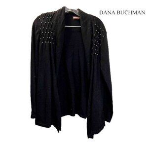 Dana Buchman Women's Lightweight Open-Front Cardigan Studded Sweater‎